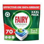 Fairy All-In-1 Dishwasher Tablets Bulk, Fairy Dishwasher Tablets, 70 Tablets, Original, Effective Even On Dried-On Grease, Dishwasher Tabs