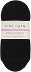 Cole Haan No Show Liner Socks with Heel Grip - 10 Pairs - Size 4 to 10 (Black)
