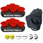 BucketBall - Giant Yard Pong Edition Party Pack - Best Beach, Pool, Yard, Camping, Tailgate, BBQ, Lawn, Water, Indoor, Outdoor Game Toy for Adults, Boys, Girls, Teens, Family