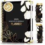 2025 Weekly & Monthly Daily Planner, JAN. 2025 - DEC2025 Academic Planner, Agenda Planner Notebook 2025 with Monthly Tabs, Inner Pocket, 6.2'' x 8.5''