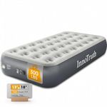 InnoTruth Pvc Twin Air Mattress with Built-in Pump, 13" Raised Comfort, Durable Inflatable Bed for Home & Guests, Easy Setup, Ideal for Travel & Camping, Dark Gray