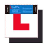 BEEWAY Fully Magnetic Car L Plates - 2 Pack Extra Thick 1.0mm Strong Magnetic Learner Plates, Easy to Attach & Remove, No Scratching Painting