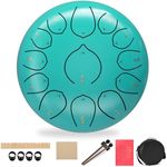 Steel Tongue Drum - 12 Inch 13 Notes C Key Steel Drum Percussion Instrument, Musical Instruments for Adult Beginner, Handpan Drum with Drumsticks for Meditation, Yoga, Musical Education, Mind Healing