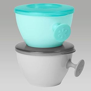 Skip Hop Easy-Grab Bowls, Grey/Soft Teal, 2 Count