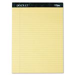 TOPS Docket Writing Tablet, 8-1/2 x 11-3/4 Inches, Perforated, Canary, Legal/Wide Rule, 50 Sheets per Pad, 12 Pads per Pack (63400)