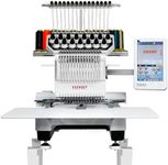 TOYOT Embroidery Machine with 15 Needles, Commercial Embroidery Machine With Laser Positioning, 14.2'' x 7.9'' Large Embroidery Area, Ideal for Flat, Hat, T-shirt and more