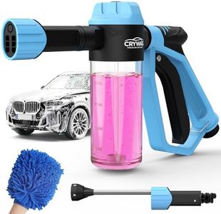 Crywag Car Wash Foam Gun for Garden Hose, Foam Cannon Kit with Microfiber Wash Mitt, Extra Nozzle, 3 Spray Modes & 50% Higher Water Pressure, Hose Foam Blaster for Cars, Trucks, RVs, Motorcycles