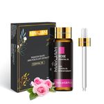 MAYJAM Rose Essential Oil 10ML - Pure, Undiluted - Premium Quality Essential Oils with Glass Dropper - for Diffuser and DIY Candle Making