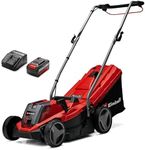 Einhell Cordless Lawnmower with Battery and Charger 18V Power X-Change, 33cm Cutting Width, Brushless Motor, 30L Grass Box, 5 Cutting Heights GE-CM 18/33 Li Battery Lawn Mower