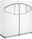 Whitmor Extra-Wide Clothes Closet, 60” with, White Cover