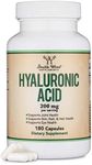 Double Wood Supplements Hyaluronic Acid Supplement -180 Capsules (Enhances Effects of Hyaluronic Acid Serum for Face) 200mg Per Serving for Skin and Face Aging Support by (Acido Hialuronico)