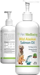 Pet Wellbeing Wild Alaskan Salmon Oil for Dogs & Cats - Daily Omega-3 for Healthy Skin, Coat, Mobility, Joints, Heart Health - EPA, DHA - 16 fl oz (473 ml)