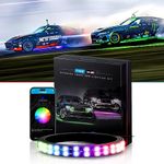 TYPE S TOURING ITEMS Automotive Neon Accent Light Kit, Formula Drift Pro Series Smart LED Exterior Light Kit with App Control, Professional Grade Lights Underglow Kit for Car, 4 Mulitcolor RGB Strips