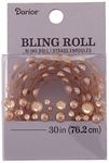 Darice 30053443 Pearl and Rhinestone Bling Sticker Roll, 30", Champagne Gold