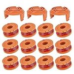 shirylzee 15 Pack Trimmer Spool Line for Worx, Auto Edger Spools Replacement Trimmer 0.065 inch Strimmer Spool Grass Trimmer Line Refills for Worx Weed Eater, Weed Wacker Spool Replacement Parts