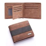 Mochiizoo Leather Wallet for Men,Slim Bifold Vintage Men's Leather Front Pocket Wallet with RFID Blocking