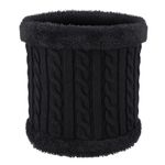 Snoods for Men Women Christmas Gifts: Fleece Neck Gaiter Buff Neck Warmer Black, Teenage Boys Gifts for Dad Christmas Presents for Grandad Mum, Mens Gifts for Christmas Stocking Fillers for Men Women