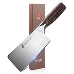 TUO Chopper Knife 6 inch - Chinese Heavy Duty Butcher Knife Vegetable Meat Cleaver Knife - German HC Stainless Steel - Ergonomic Pakkawood Handle - Osprey Series with Gift Box