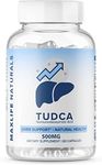 Tudca Liver Support Supplement - Tudca 500mg 60 Servings - Liver Cleanse - Liver Rescue Aid Bile Salts - Tudca Bile Salt - Assist Liver Detox Cleanse Tudca Supplement (Tauroursodeoxycholic Acid)