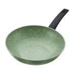 Prestige Eco Non Toxic Wok Non Stick 28cm - Induction Wok, PFOA Free Cookware, Dishwasher Safe Cookware Made in Italy of Recyclable Materials, Green