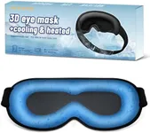 3D Gel Cooling Eye Mask for Sleeping-Cold Eye Mask for Eye Compress, Cooling Weighted Sleep Mask Blackout, Zero Eye Pressure, Ice Cold Pack, Cold/Warm Compress for Migraine, Puffy Eyes, Dry Eyes-Black