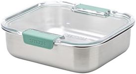 Smash Microwave Safe Stainless Steel Lunch/Sandwich/Meal Box, Sage