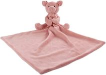 Apricot Lamb Stuffed Animals Security Blanket Pink Pig Infant Nursery Character Blanket Cute Luxury Snuggler Plush (Pink Pig, 13 Inches)