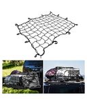 OnWheel FurnishMyAuto Universal Car Roof Top Rack Elasticated Net Luggage Carrier Cargo Basket (Black)