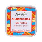 Earth Rhythm Silk Protein Shampoo Bars for Soft & Silky Hair, Sulphate & Paraben Free, Plastic Free (Tin Packaging) - 80gm