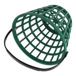 BESPORTBLE Golf Ball Basket, Golfball Container with Handle Ball Holder Contain Stadium Accessories (Green, Can Pack 50pcs)