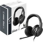 MSI IMMERSE GH40 ENC GAMING HEADSET - Environmental Noise Cancelling Mic, 7.1 Virtual Surround Sound, Lightweight & Foldable Design, 40mm Neodymium Drivers, USB 2.0 Connector - Wired