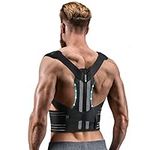 Aollop Posture Corrector Women and Men Spine Back Support Adjustable Back Brace for Improving Posture Providing Pain Relief from Neck Back Shoulder (Waist 27'- 51') Gifts for Women Men