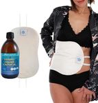 Castor Oil Pack for Liver Kit - by Queen of the Thrones - Less Mess, Reusable, Comfort Sleep Fit - Organic Cotton Flannel & Soft Ties (Certified Organic Castor Oil Included)