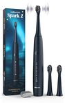 Caresmith Spark Z Electric Toothbrush | 3 Brush Heads With Cover | 35000 Sonic Vibrations | Toothbrush Electric Adult | Electric Toothbrush for Men & Women with 1 Year Warranty | USB Type C | (Nebula Blue) IPX7 Waterproof