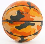 Chance Premium Rubber Outdoor/Indoor Basketball (Size 5 Kids & Youth, 6 WNBA Womens, 7 Mens NCAA & Official NBA Basketball) (Size 27.5, 28.5, 29.5), Orange Camo, 5 Kids & Youth - 27.5"