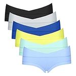 Intimate Portal Maternity Underwear Under The Bump Pregnancy Postpartum Panties Womens Cotton Briefs 6-pk Starry Night L