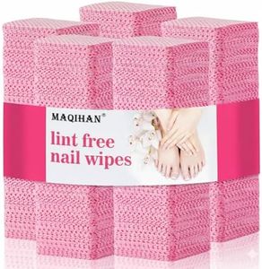 MAQIHAN 1500 Lint Free Nail Wipes - Pink Acetone Nail Polish Remover Wipes Lint Free Nail Wipes Pads Gel Nails No Lint Nail Glue Wipes Eyelash Extensions Toallitas Para Uñas Sin Pelusa Nail Supplies