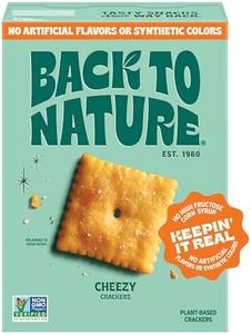 Back to Nature Cheese Flavored Crackers - Non-GMO, Made with Wheat Flour, Vegan, Delicious Snacks, Cheezy Square, 5 Ounce