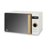 Swan SM22036LWHTN Nordic LED Digital Microwave with Glass Turntable, 6 Power Levels & Defrost Setting, 20L, 800W, White