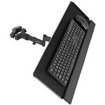 VIVO Steel Universal Full Motion Pole Mount, 26 Inch Keyboard and Mouse, Ergonomic Tilt, 360 Degree Rotation, Neutral Writing Position, Black, Mount-POLEKB