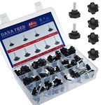 DANA FRED M5 Plum Male Thread Handle Star Knob, 68PCS Metal Clamping Hand Hexagon Star Knobs Assortment Kit