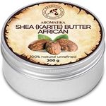 Shea Butter 200g - African Shea Butter - Ghana - Unrefined - 100% Pure & Natural - Cold Pressed - Best for Hair - Skin - Lip - Face - Body Care - Karite Shea Butter Aluminium jar