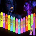 15PCS Glow Body & Face Paint,Glow i