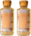 Bath and Body Works Warm Vanilla Sugar Shower Gel Gift Sets For Women 10 Oz 2 Pack (Warm Vanilla Sugar)