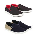 HOTSTYLE Men's Multicolor 6 Canvas- 6 UK (Combo Pack of -2-)