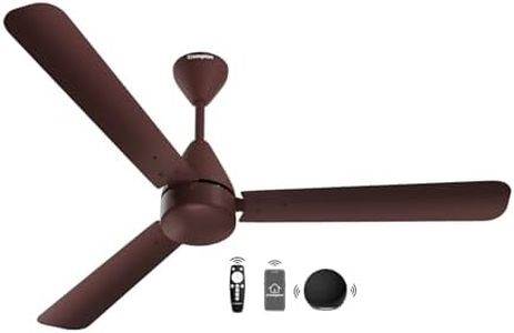 Crompton Energion Hyperjet Smart 1200mm BLDC Ceiling Fan | Wi-Fi, Bluetooth & Remote | Alexa & Ok Google | BEE 5 Star Energy Rated | High Air Delivery | 2 Year Manufacturer Warranty | Brown