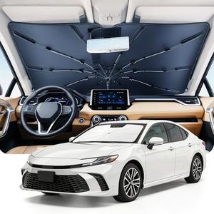 DMJN Umbrella Windshield Sun Shade for Toyota Camry (2024-2026), Car Sunshade for Front Windshield [Nano Ice-Crystal Coatings] UPF50+ Heat & UV Block, Protect Interior & Keep Cooler