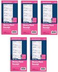 Adams Money and Rent Receipt Book, 2-Part Carbonless, 5-1/4" x 11", Spiral Bound, 200 Sets per Book, 4 Receipts per Page, Sold as 5 Pack, 1000 Sets Total (SC1152)