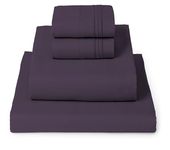 Mellanni King Sheets Set - 4 PC Iconic Collection Bedding - Hotel Luxury, Extra Soft, Cooling Bed Sheets - Wrinkle, Fade, Stain Resistant (King, Purple)