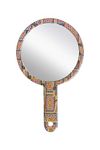 Victor Mirrors Decorative Hand Mirror 7 x 10.75 Inch, UV Print HD Makeup Mirror for Women, Portable Traditional Fancy Mirror - Medium Size